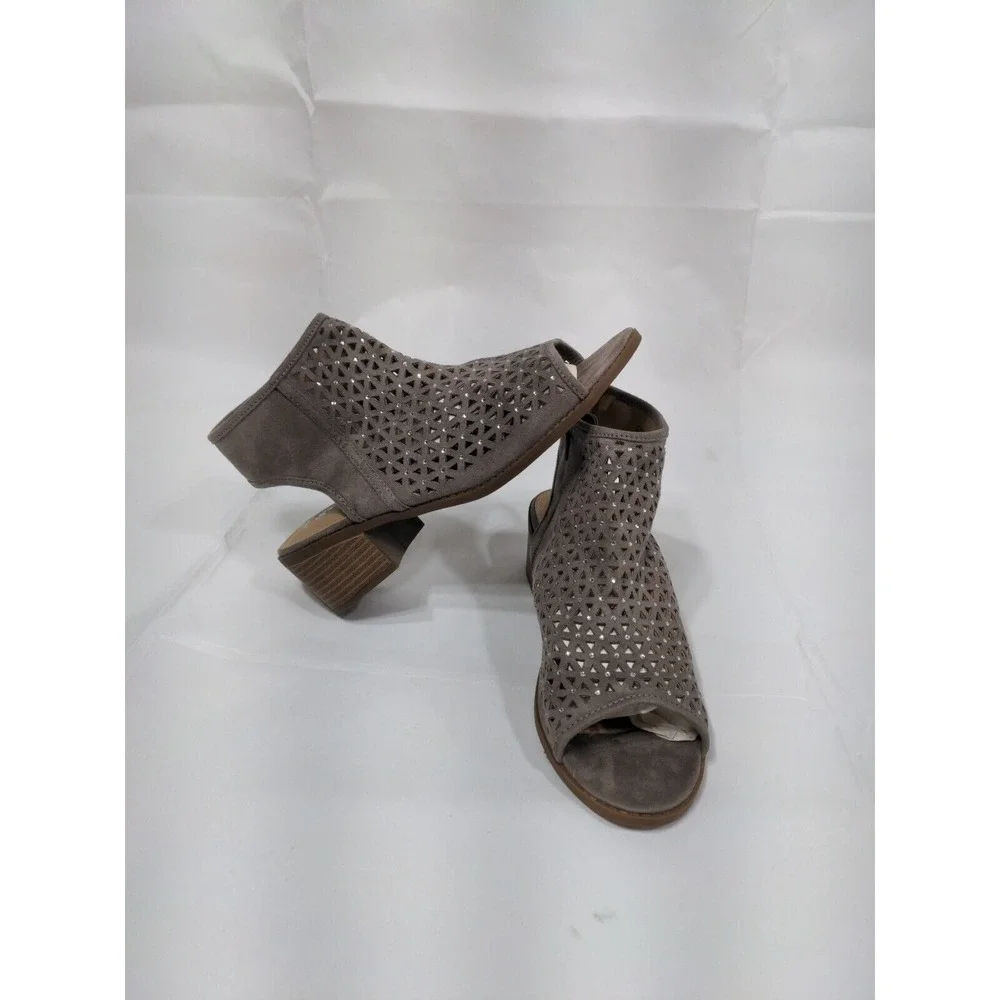 SO‎ Youth Girl's Jayna Zip Up Comfort Ankle Boots Taupe Size 6M